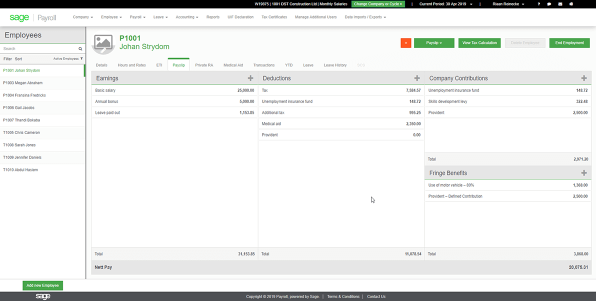 Sage Business Cloud Payroll Sage Business Cloud Payroll