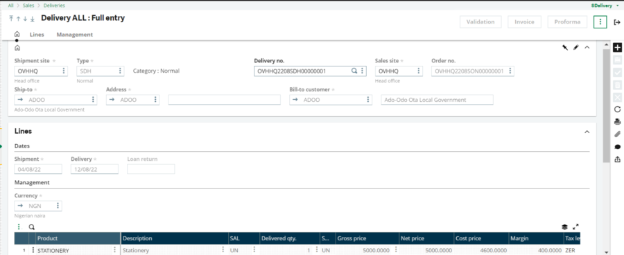 How to Create Sales Deliveries in Sage X3 - Consultingbord
